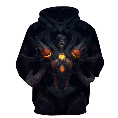Модная Осенняя мужская 3D Толстовка Diablo 3 RPG с рисунком игры, толстовка унисекс, кофта для бега, повседневная одежда, большие размеры