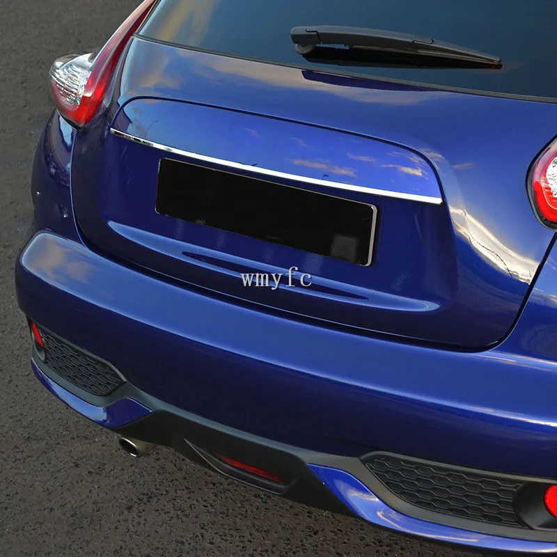 Отделка крышки хвостового ворот для Nissan JUKE 2011- хромированная задняя дверная ручка грузовика кромка формовочная задняя дверь полоса сталь
