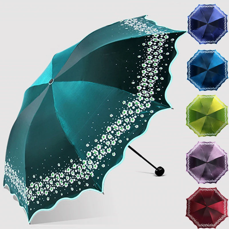 Парадный, полный, затемненный, цветной, мигающий зонтик, Зонт от дождя, женский, модный, арочный, принцесса, зонты, женский зонтик, креативный подарок