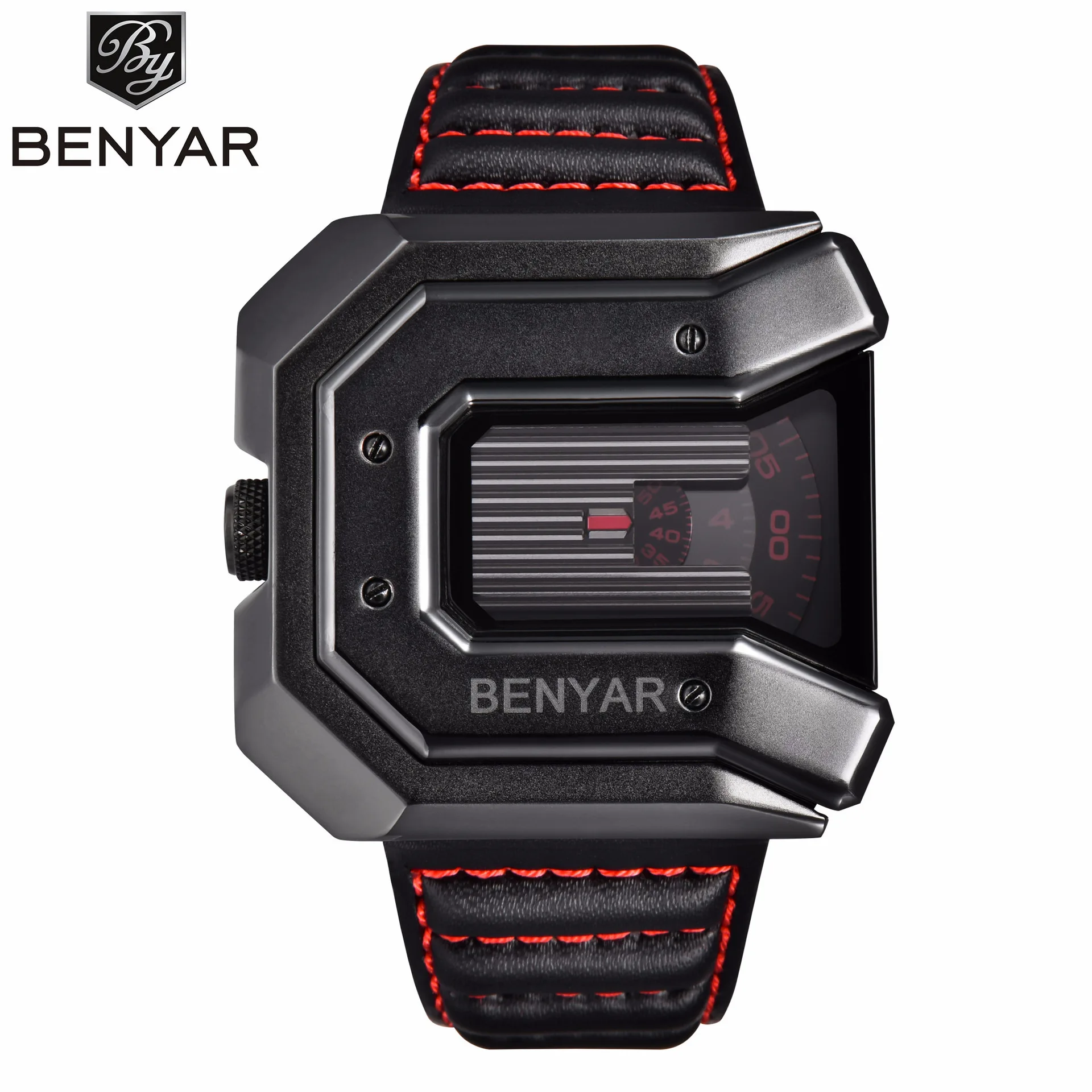 

Jacobin Hot Selling Gift Watch Fashion MEN'S Watch Top Grade Square Leather Belt Creative Watches One