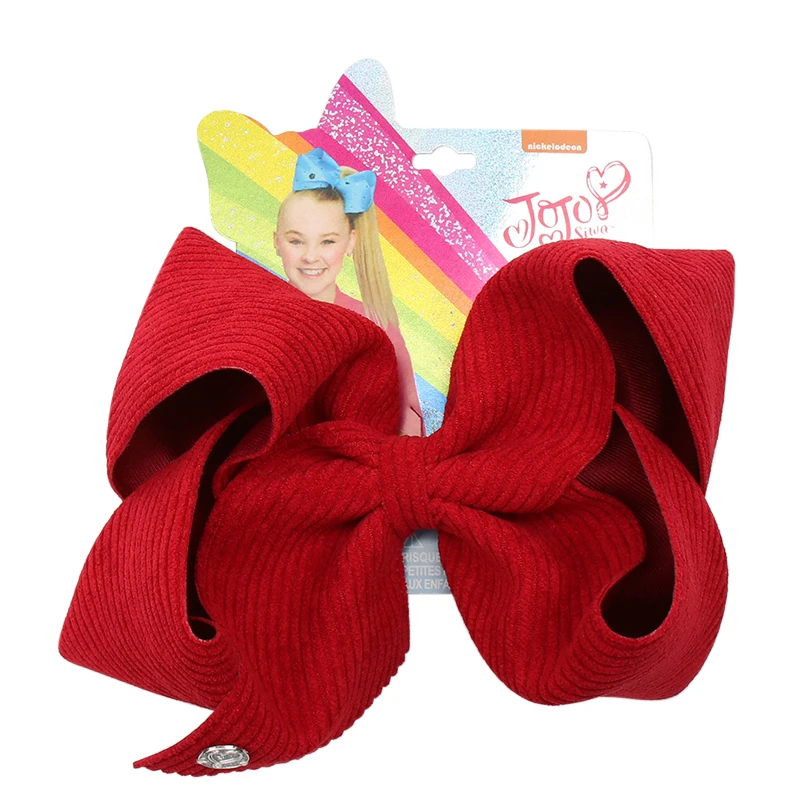 7 ''Jojo bows/Jojo Siwa большие банты для волос девочек заколки ручной работы Твердые