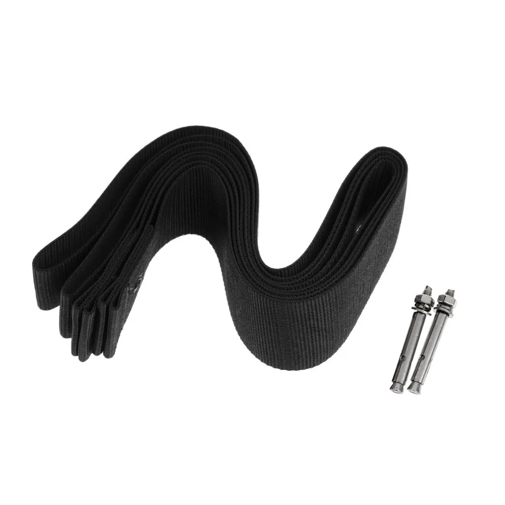 2 Pieces Black Webbing Straps Surfboard Longboard SUP Board Sling Wall Storage Strap Hanger Keeper Surfing Accessories