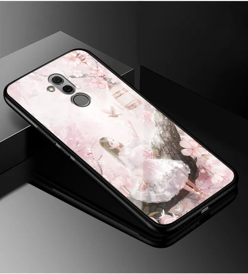 Чехол для huawei mate 20 Lite, жесткое стекло для ПК, чехол для телефона, черный бампер из ТПУ, чехол для huawei mate 20 Lite mate 20 20 Pro, чехол Coque - Цвет: 21