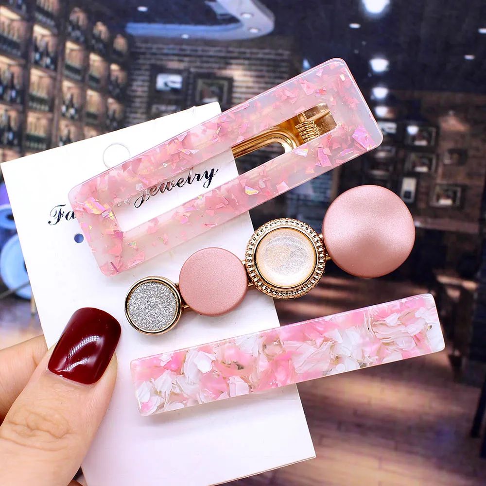 3pcs per set Ins Fashion 1 комплект женские элегантные жемчужные заколки для волос сладкий головной убор шпильки заколки аксессуары для волос из ацетатного волокна Набор для волос - Цвет: 3pcs per set