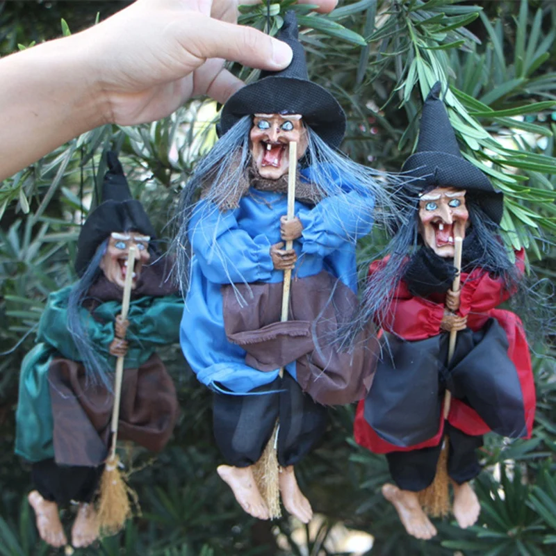 3 шт. Хэллоуин Висячие куклы ведьмы Голосовое управление Опора анимированный