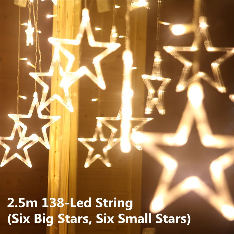big star Warm Новогоднее Рождественское украшение, светодиодное внутреннее освещение, рождественские украшения для дома, светодиодный Декор для дома, лампа Kerst Navidad. Q - Цвет: big star Warm