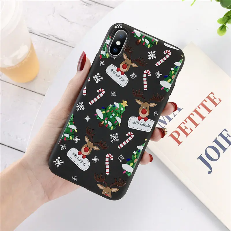 7625B Lovebay рождественские чехлы для телефонов iPhone 7 XR 11 Pro авокадо волны кактус для iPhone 5 6 6s 8 Plus X XS Max мягкая задняя крышка из ТПУ - Цвет: 7625B