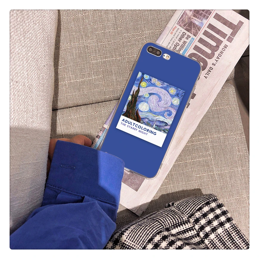 Vingate Vincent Van Gogh Pantone эстетическое искусство Проектор DIY чехол для iPhone 8 7 6S Plus X XS MAX 5 5S SE XR 11 pro max - Цвет: A3