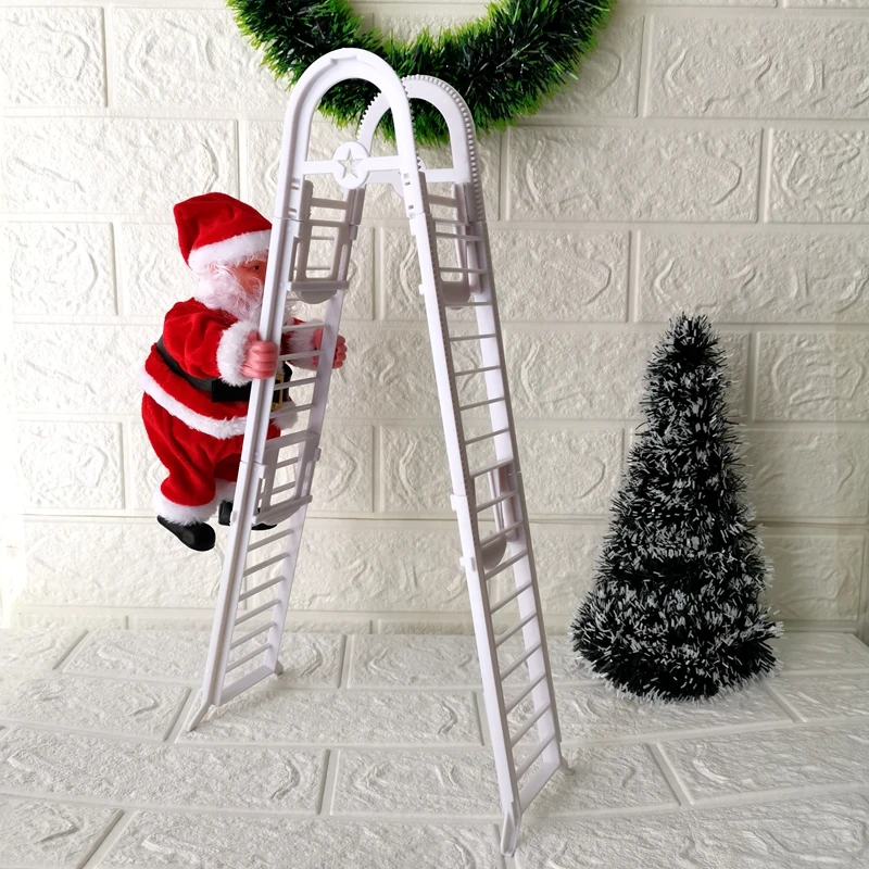 Электрическая Рождественская подвесная лестница Санта Клауса для украшения рождественской елки