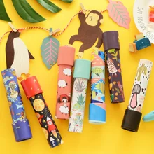 Классические игрушки калейдоскоп вращающийся волшебный красочный мир игрушка для детей аутизм детская игрушка-Паззл подарок растение девочка лес море