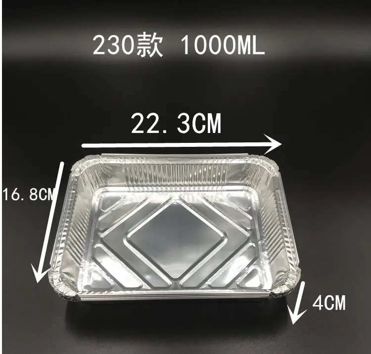 1000ml 125 шт/партия барбекю алюминиевая фольга смазка капельные кастрюли перерабатываемый гриль ловли лоток Вебер открытый для непрямого приготовления 19 размеров - Цвет: 1000ml