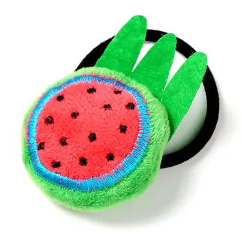 

5 Styles Korean Sweet Girls Rubber Band Plush Velvet Hair Rope Cute Cartoon Fruit Strawberry Carrot Cloth Craft Ponytail Holder