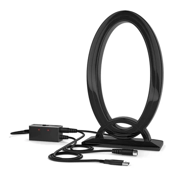 

FULL-Digital TV Antenna, HDTV Antenna Indoor, Portable TV Antenna 80-120 Miles Long Range, HD Antenna with Amplifier Signal 4K 1