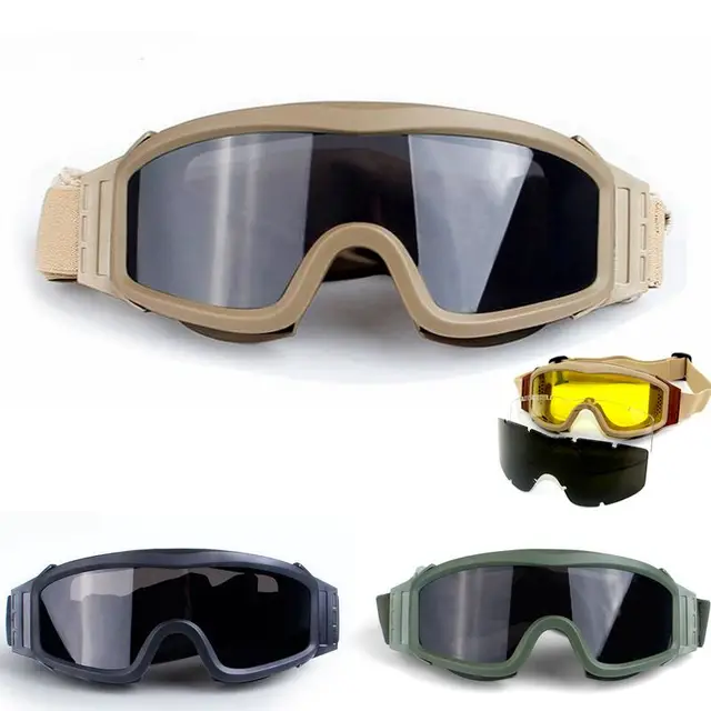 US $10.93 Military Army Shooting Hunting Combat Safety Googles Glasses Tactical Paintball Airsoft Googles Out