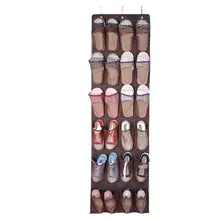 24 больших сетчатых кармана, Нетканая подвесная сумка для хранения за дверями, экономия пространства, стойка для обуви, Бытовые аксессуары