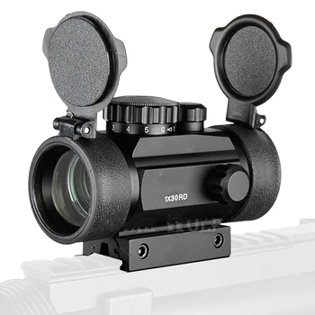 

1X30 Red & Green Dot Scope for Riflescope hunting camera watching Tactical dot Sight 11/20mm Rail Mount Hunting Optics