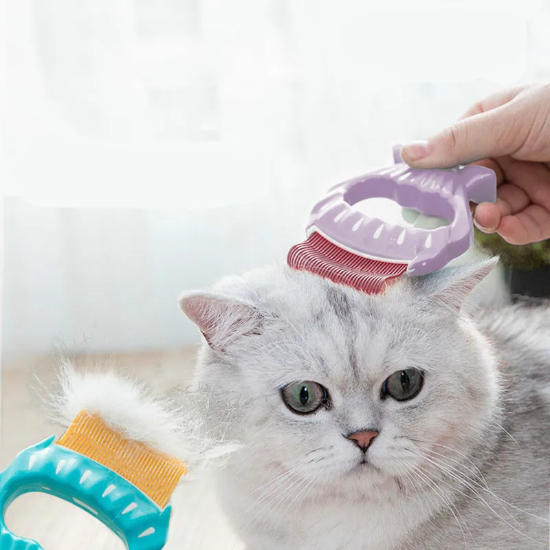 Кошачий гребень в форме ракушки для волос гребень для кошек специальный открытый узел расческа для чистки артефакт товары для домашних животных щетка для кошек товары для кошек