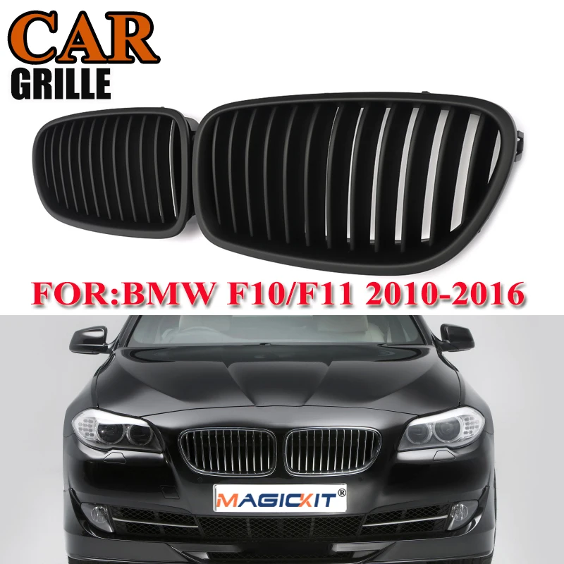 buy MagicKit Car Styling Front Matte Black Grilles for BMW 5 Series F10 F11 528i 535i Sedan 10 16 Auto Exterior Accessories Grills