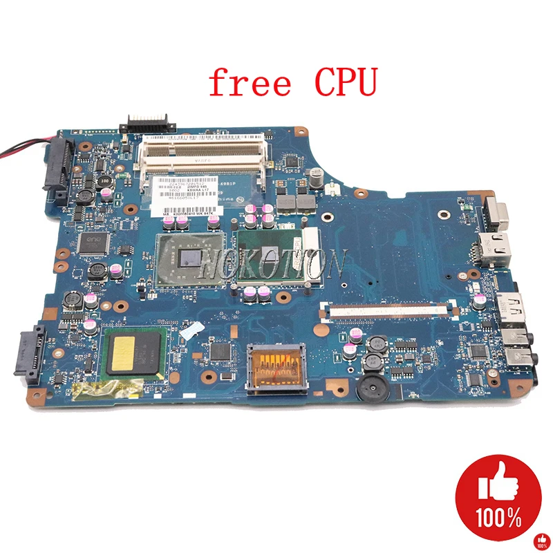 NOKOTION для TOSHIBA Satellite K000080410 KSWAA LA-4981P toshiba L500 L505 DDR2 Материнская плата ноутбука GM45 15