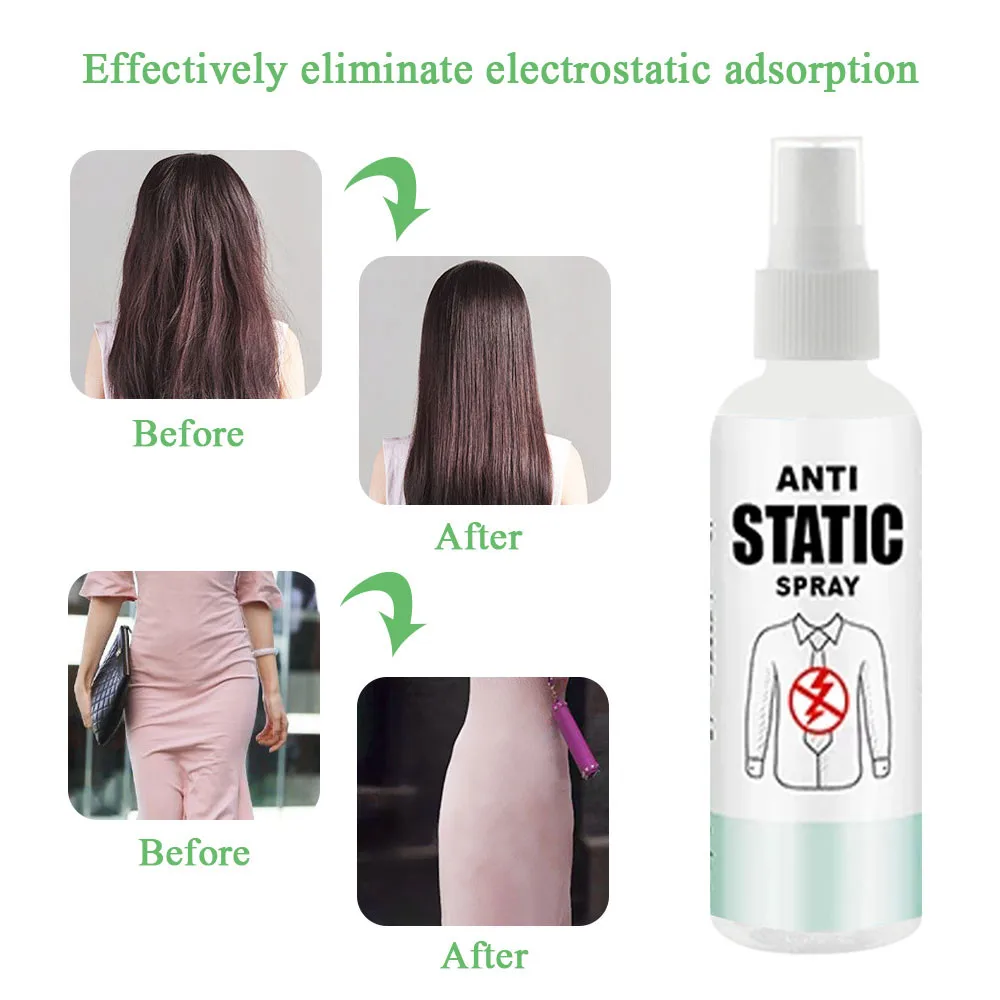 30/100 мл антистатический спрей антистатический тканевый спрей для волос эффективно устраняет статическое прилипание бытовой очистки
