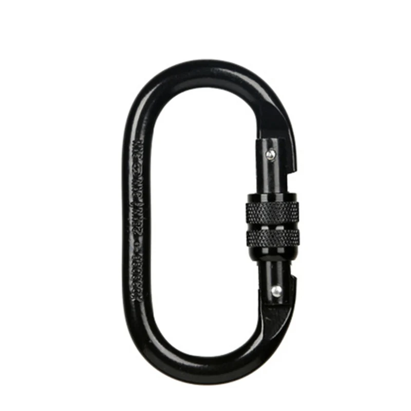 

25KN Steel Screw O Shape Lock Carabiner Rock Mountaineering /Climbing /Rappelling /caving /rescue /aerial work