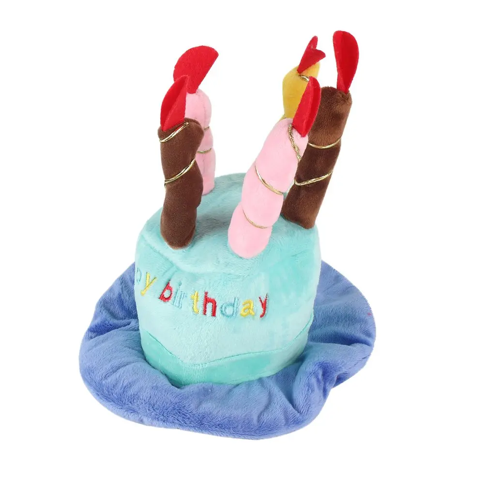 

Caps For Dogs Pet Cat Dog Birthday Caps Hat with Cake Candles Design Birthday Party Costume Headwear Accessory Goods For Dogs