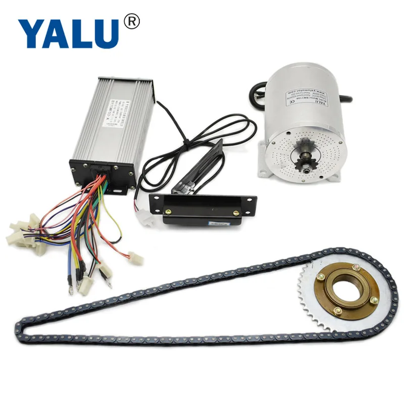 Moteur BLDC 36 72V 500 3000W pour Scooter électrique, Go Kart avec pédale d