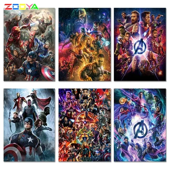 

ZOOYA 5D Diamond Painting Hero Full Square / Round Diamond Mosaic Avengers Diamond Embroidery Sale Cross Stitch Decor Gift K015