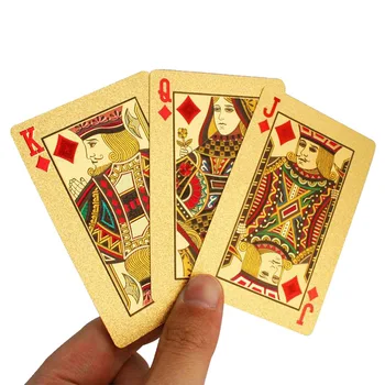 

1 Set Gold Foil Plated Poker Yugioh Cards Waterproof Playing Card Game Limited Edition Collection Diamond Poker Creative Gift
