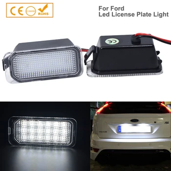 

2x Rear Number License Plate Light For Ford B-max C-max Edge Focus Fiesta Kuga Mondeo S-MAX Range Car Led White Auto Lamp