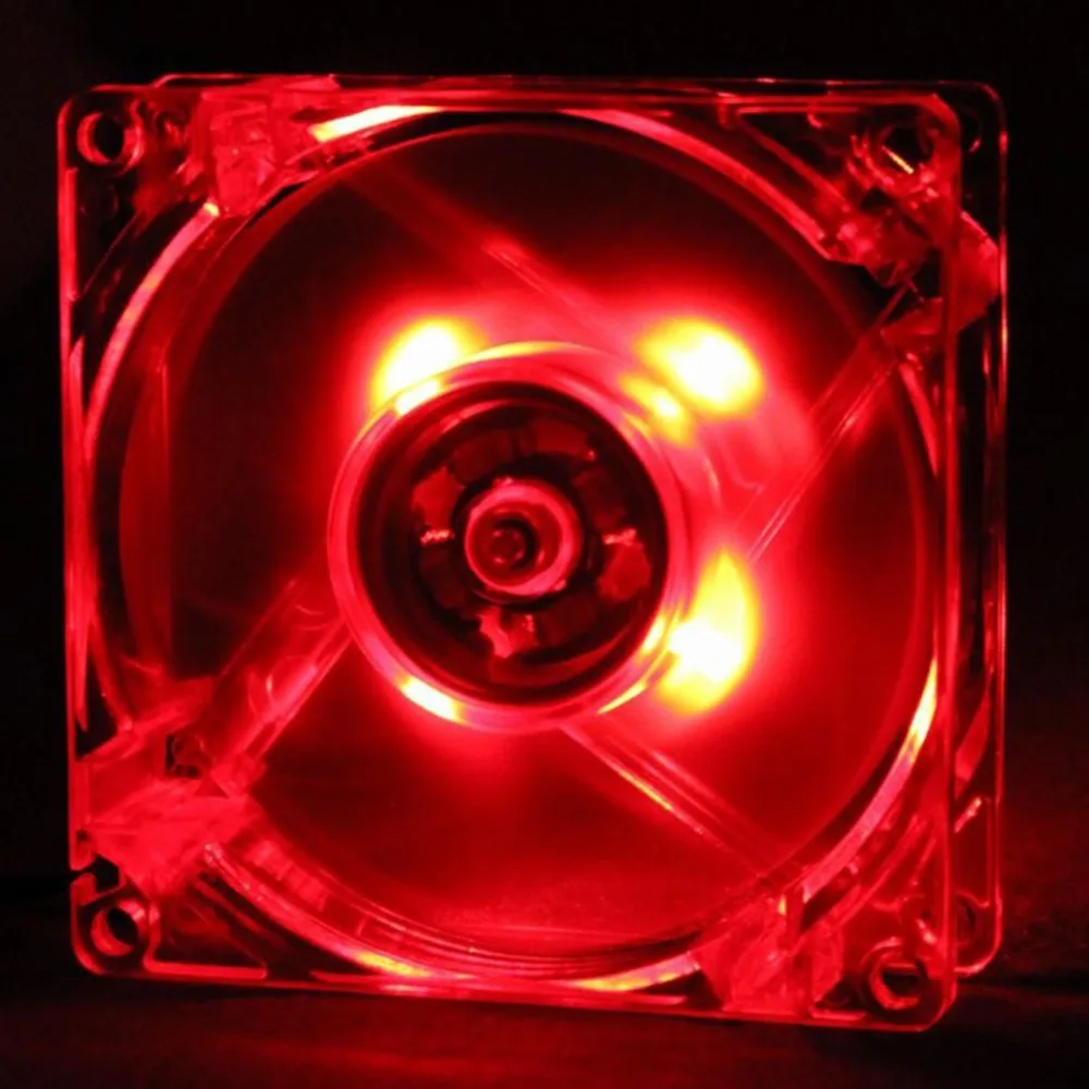 

PC Computer Fan Quad 4 LED Light 120mm PC Computer Case 12V Cooling Fan Mod Quiet Molex Connector Easy Installed Fan Colorful