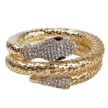 

1Pc Bracelet Durable Practical Creative Fashion Python Design Bangle Golden Bracelet Snake Wrist Decor for Women Lady