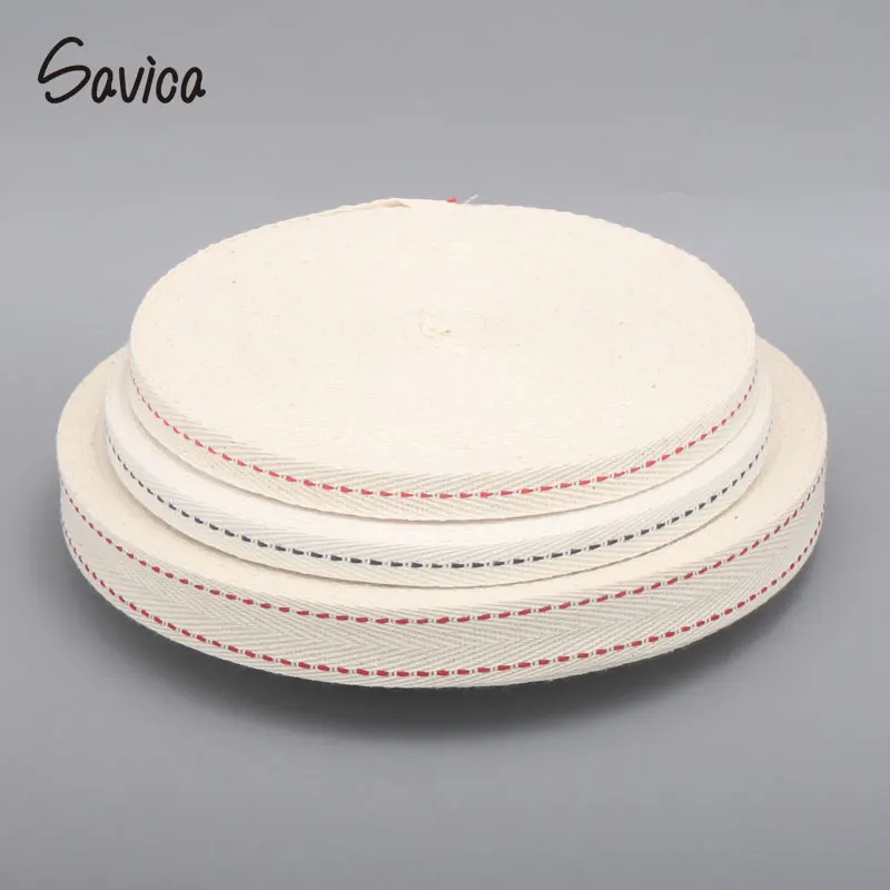 Savica 3m/lot Natural Woven Cotton Herringbone Tape Webbing Ribbons Sewing Belt For Garment Home Decor DIY Accessories LX493 | Дом и сад