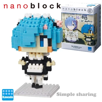 

Kawada Nanoblock CN-17 Charanano Re:Zero Rem 270 Pcs Diamond Micro-Sized Building Blocks Creative Mini Bricks Toy For Children
