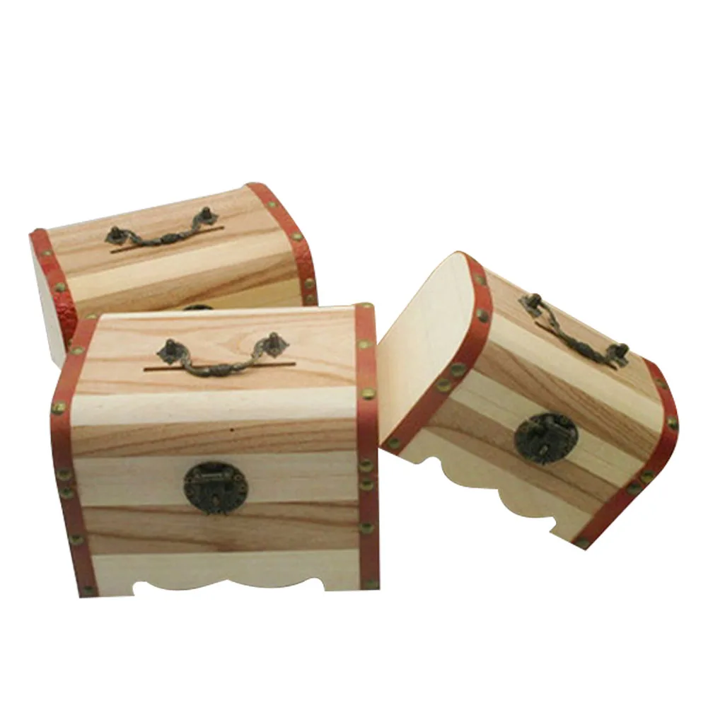 Деревянная копилка для хранения, подарок, ручная работа, винтажная переноска, большая емкость, детская монетница, переносная, безопасная, с замком, экономия денег