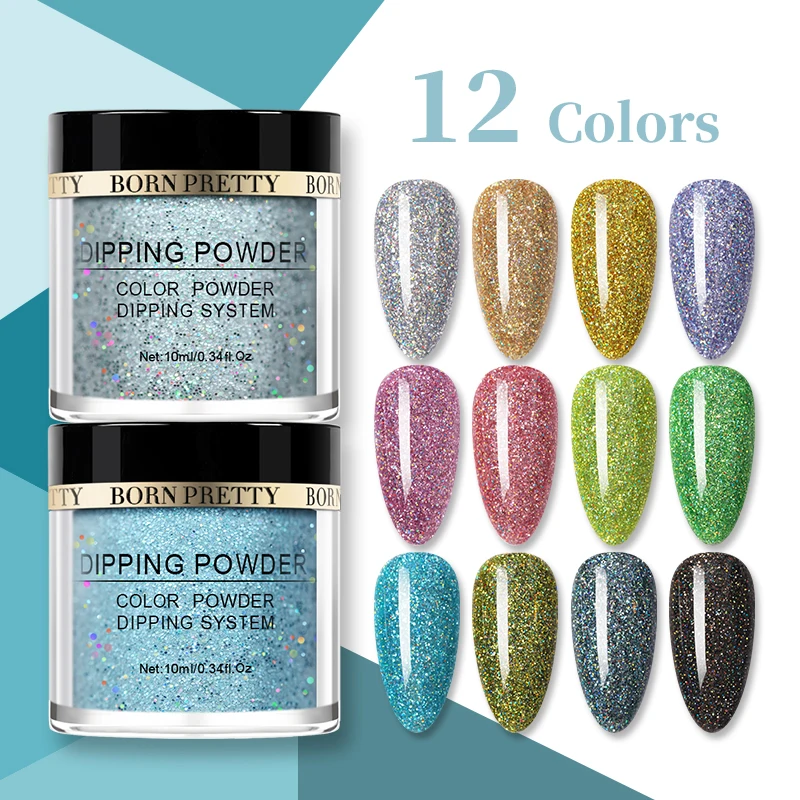 Порошок для ногтей BORN PRETTY Dip градиент французский без лампы блеск украшение