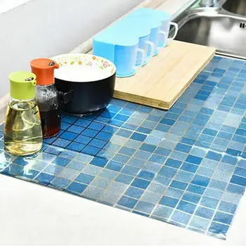 5 Colors Kitchen Oil proof Waterproof Sticker Aluminum Foil Wall Self adhesive Sticke Stove Cabinet Sticker Wallpaper Cooke W6Q2