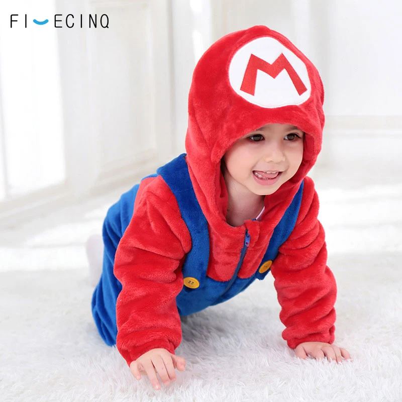 Baby Costume Mario Luigi Cosplay Costumes Little Boy Girl Warm Sleepwear Jumpsuit Hooded Anime Halloween Festival Gift Kids Suit Baby Costume Mario Luigi Cosplay Costumes Little Boy Girl Warm Sleepwear Jumpsuit Hooded Anime Halloween Festival Gift Kids Suit