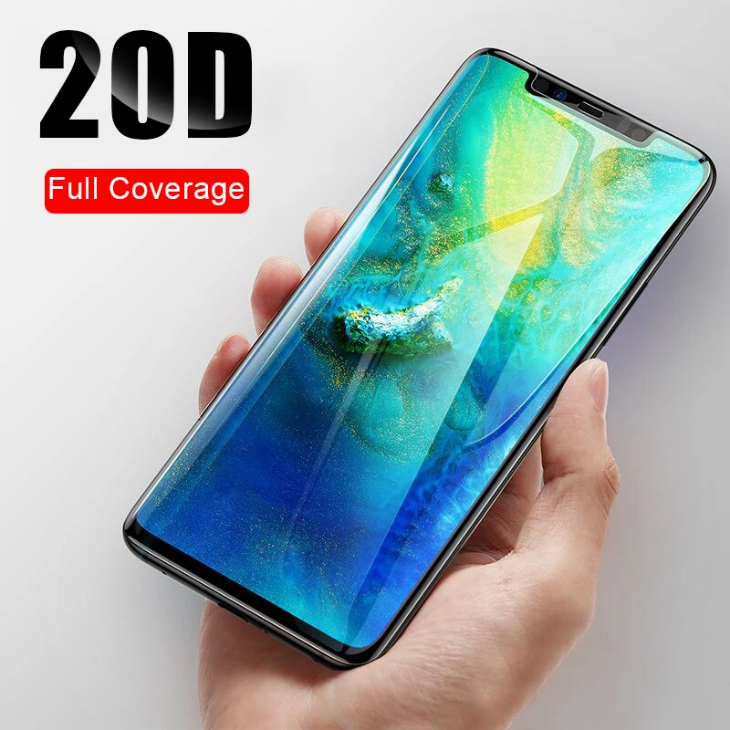 20D Curved Full Screen Tempered Glass for Huawei Mate 20 Pro P20 P30 Lite Film on The Honor 10 P Smart 2019 Protective | Мобильные