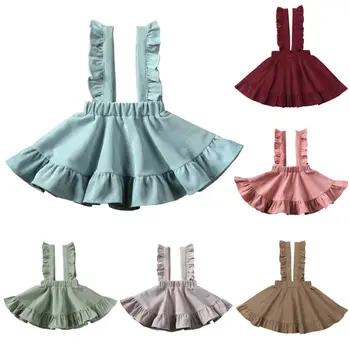 

Ruffle Baby Girls Summer Party Dress Princess CrissCross Skirt Kid Dress Clothes