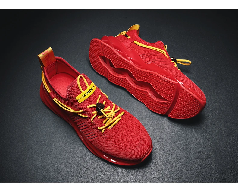 New Blade Men Running Shoes Shock Absorption Cushion Breathable Lightweight Comfortable Athletic Outdoor Sports Sneakers Walking