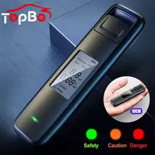 Breathalyzer Alcohol-Tester Digital Non-Contact LCD USB Blowing Rechargeable High-Accuracy