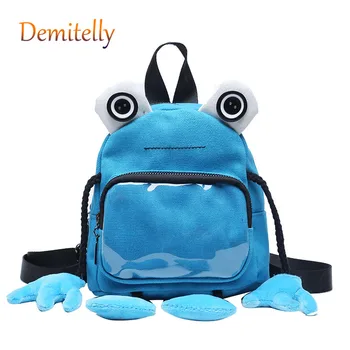 

New Frog Three-dimensional Backpack Fashion Lady Cartoon Cute Children's School Bag Women's Large-capacity Travel Bag Wallet