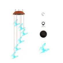 Amazon Лидер продаж Рождество праздник Солнечный Колибри бабочка частицы Сфера желаний бутылка Цвет Красочные Цвет Изменение колокольчик