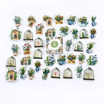 

45 pcs/pack Green Plant Bullet Journal Washi Stickers Decorative Stationery Sticker Scrapbooking DIY Diary Album Stick Label