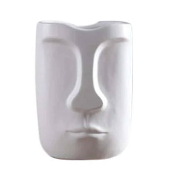 

Nordic Minimalism Abstract Ceramic Vase Face Art Exhibition Hall Decoration Head Shape Vase