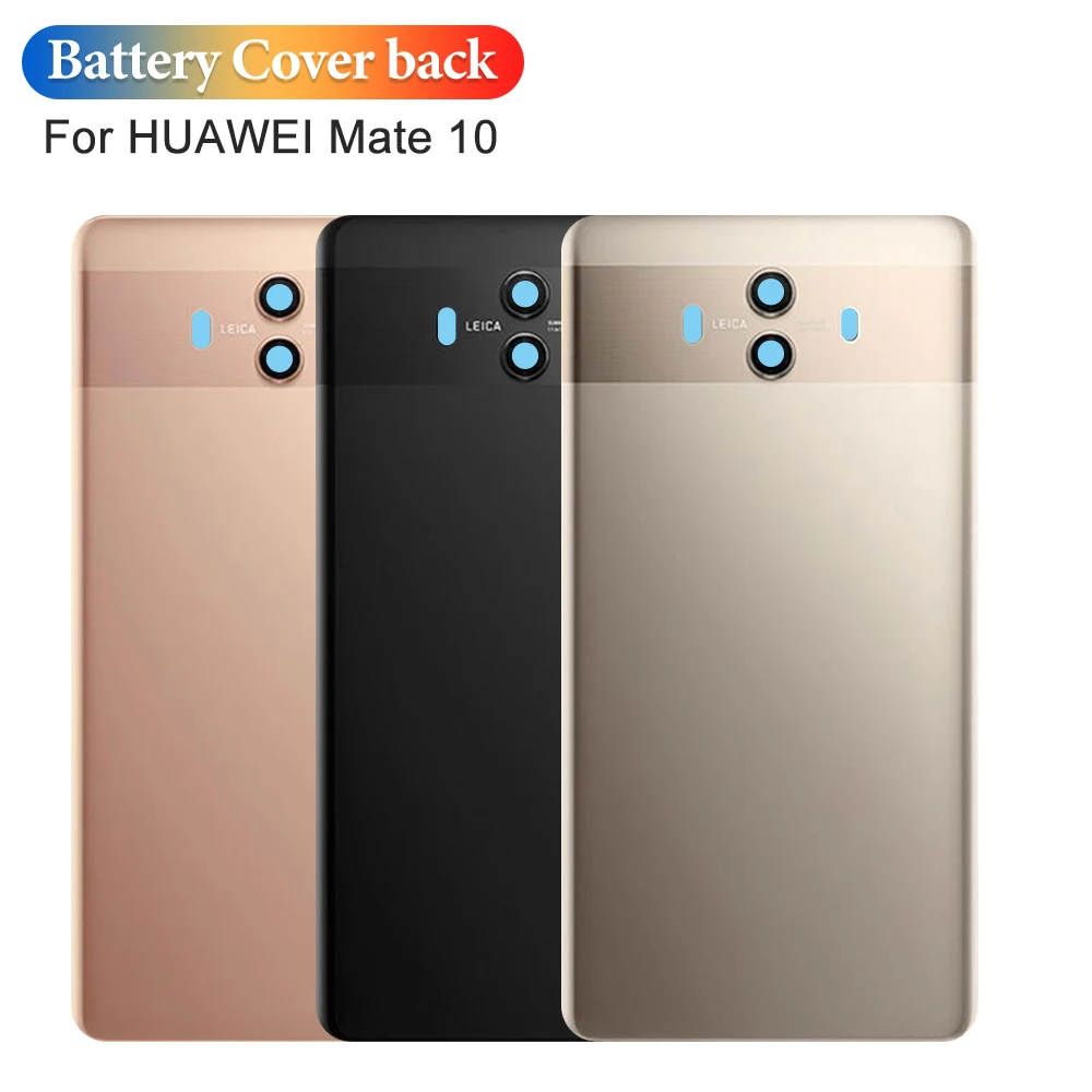 Для HUAWEI Mate 10 задняя крышка аккумуляторного отсека стеклянная для замены|Корпусы