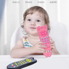 Детские ТВ пульт дистанционного управления звуковой мобильный телефон испанский Bambini Telefono французский раннего образования сенсорные игрушки машина для детей