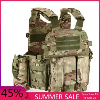 

Multicam Camouflage Molle Nylon Modular Vest Tactical Combat Vests Outdoor Hunting 6094 Vests Military Men Clothes Army Vest
