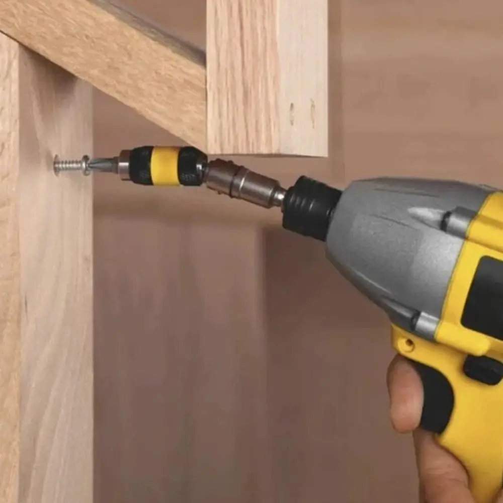 

Magnetic Screw Drill Tip Quick Change Locking Bit Holder with Spring Release Collar Electromagnetic screw bit